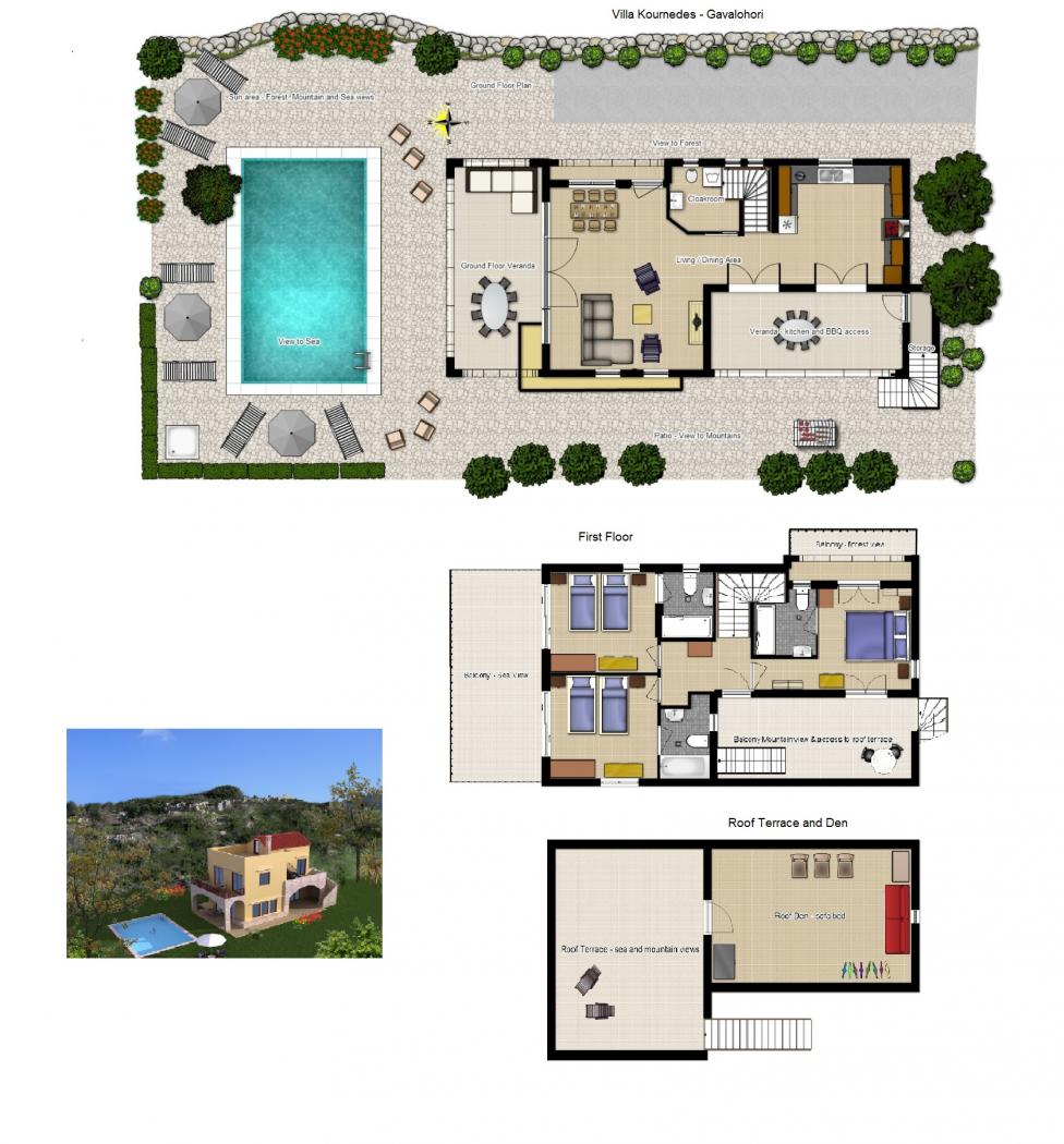 Villa Kournedes - Floor Plans v2